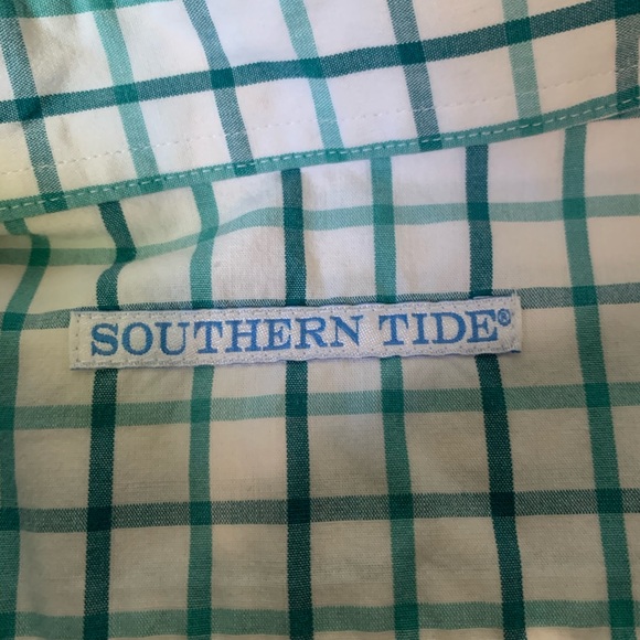 Southern Tide Green Plaid Button Down - Picture 3 of 7